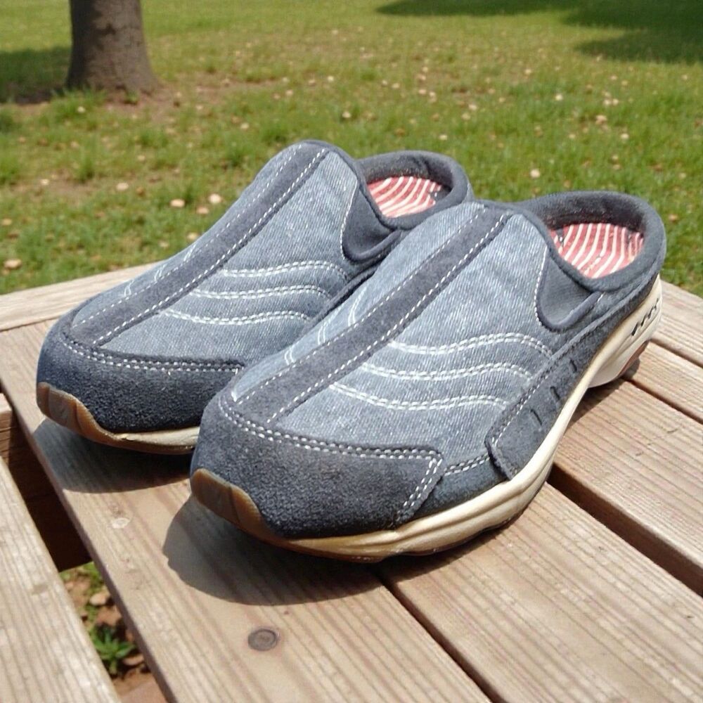 TOMS Slip On Shoes Women’s 7 Gray Canvas Suede Comfort Casual Flats Stars